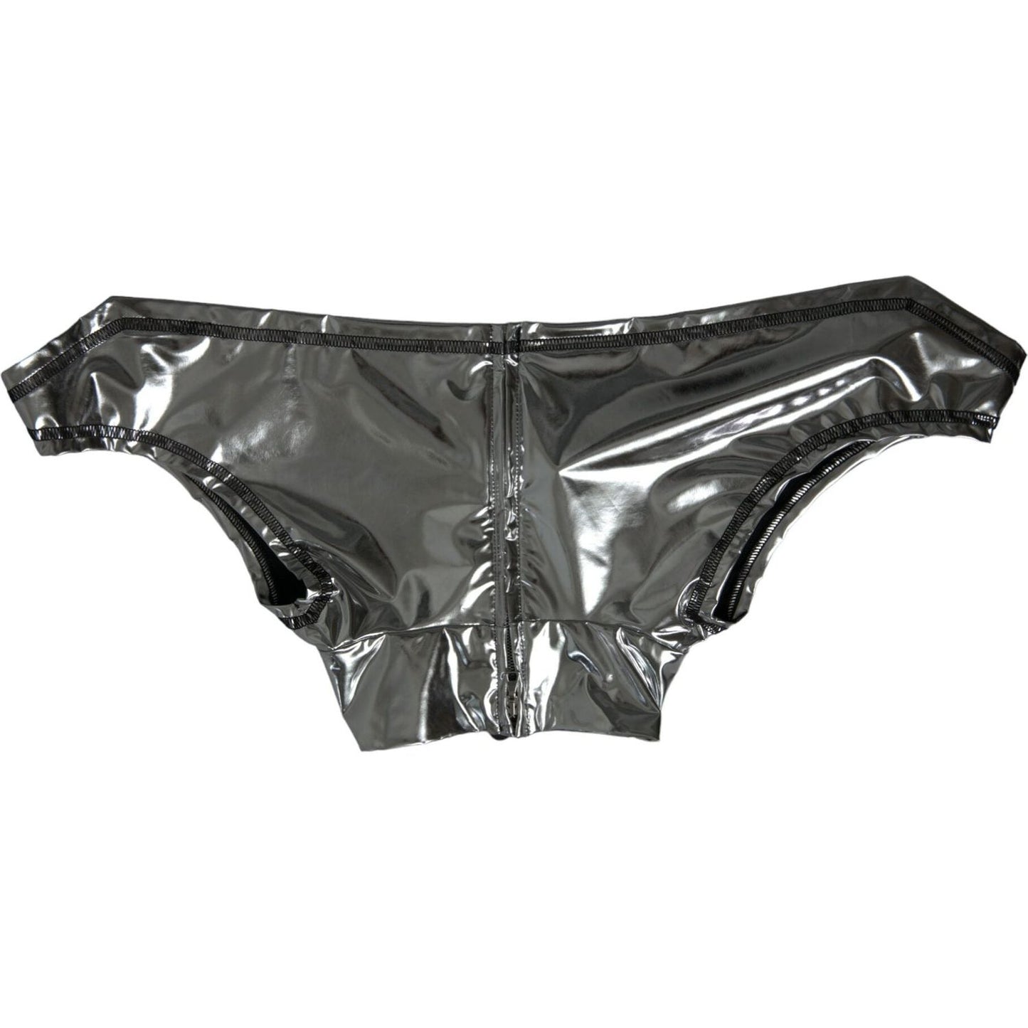 Dolce & Gabbana Silver Polyester Stretch Top