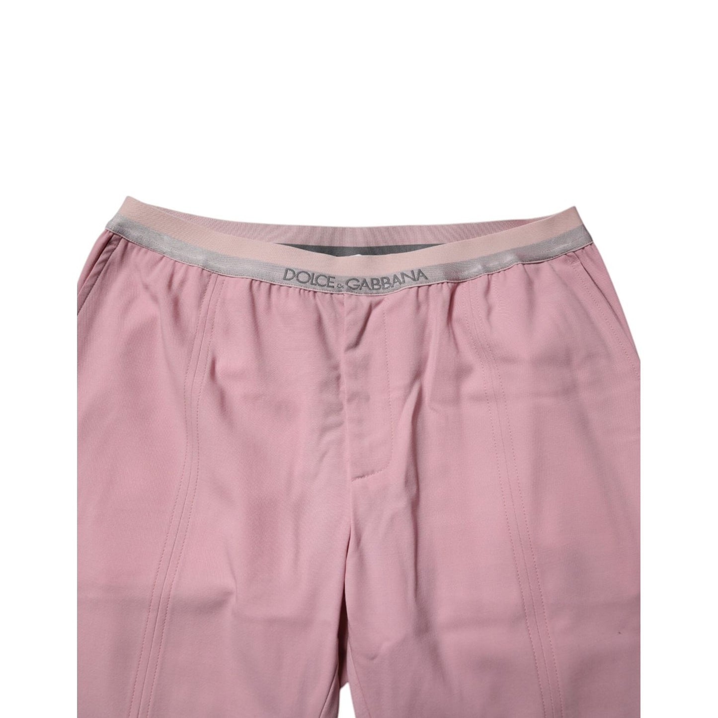 Dolce & Gabbana Pink Cotton Stretch Chino Pants