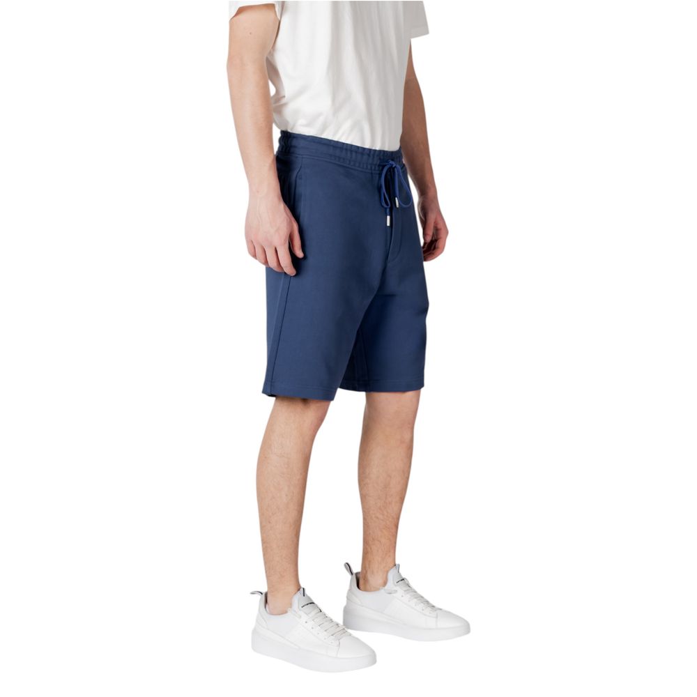Replay Blue Cotton Bermuda Shorts Replay