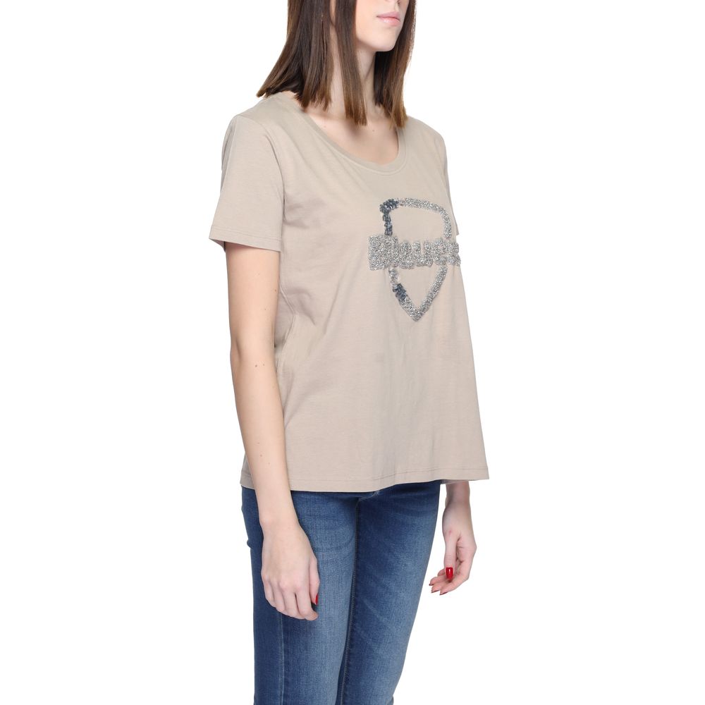 Blauer Beige Cotton T-Shirt Blauer