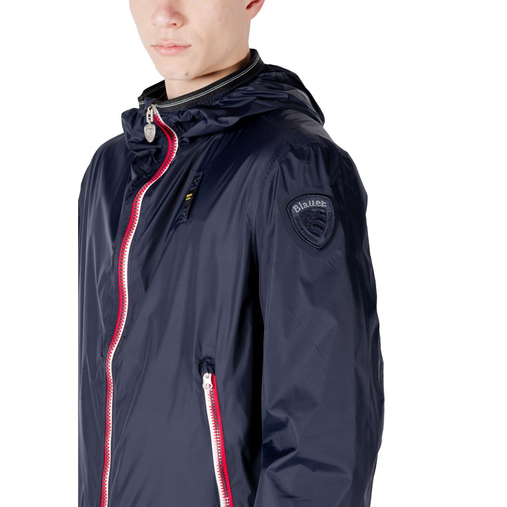 Blauer Blue Polyamide Shell Jacket Blauer
