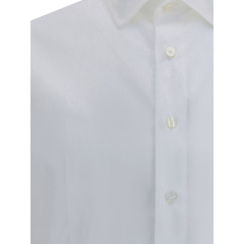 Etro White Cotton Dress Shirt Etro
