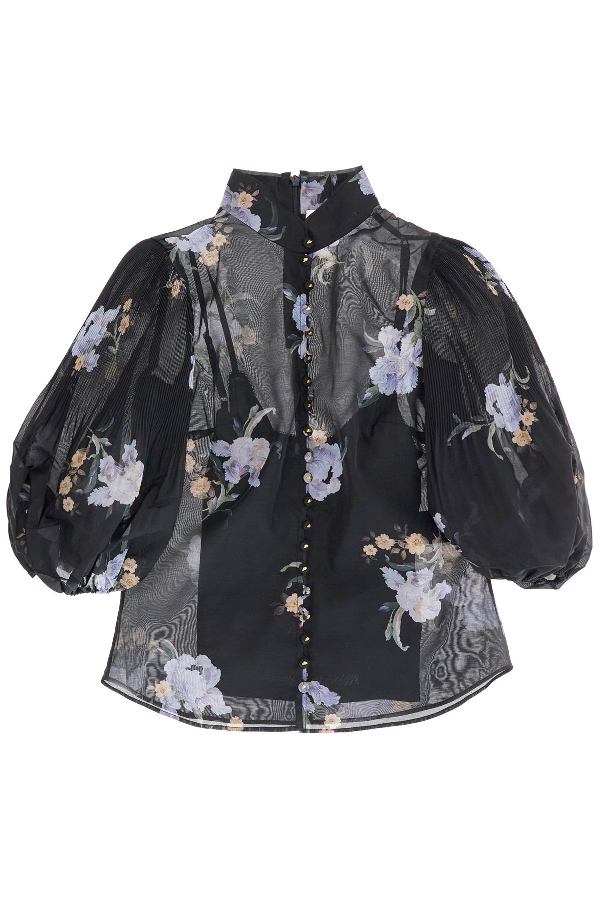 Zimmermann illustrated blouse with pleated sleeves Topwear Zimmermann