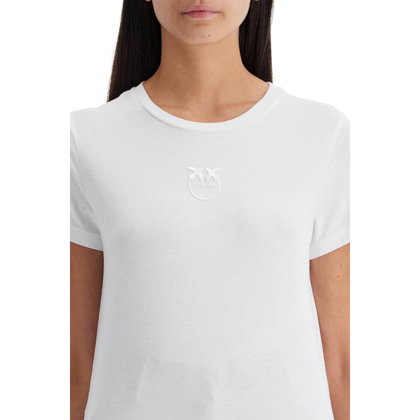 Pinko crew neck t-shirt in lightweight cotton jersey Topwear Pinko