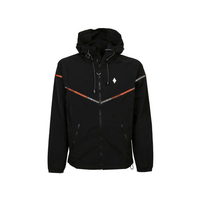 Marcelo Burlon Black Polyamide Shell Jacket 1728,75611013280,Black,Clothing,Jackets & Coats - Clothing,M,Marcelo Burlon,Men,New with tags,S,Shell Jackets - Jackets & Coats - Clothing