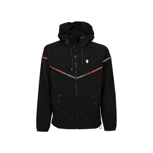 Marcelo Burlon Black Polyamide Shell Jacket 1728,75611013280,Black,Clothing,Jackets & Coats - Clothing,M,Marcelo Burlon,Men,New with tags,S,Shell Jackets - Jackets & Coats - Clothing