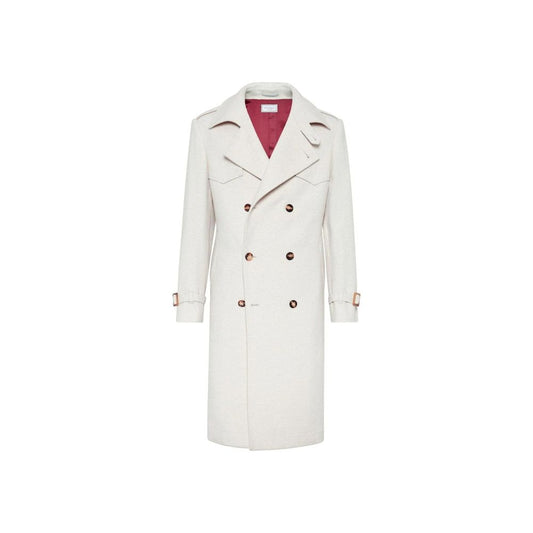Brunello Cucinelli Beige Cashmere Coat 1728,75611013280,Beige,Brunello Cucinelli,Clothing,Coats - Jackets & Coats - Clothing,IT50 | L,Jackets & Coats - Clothing,Men,New with tags