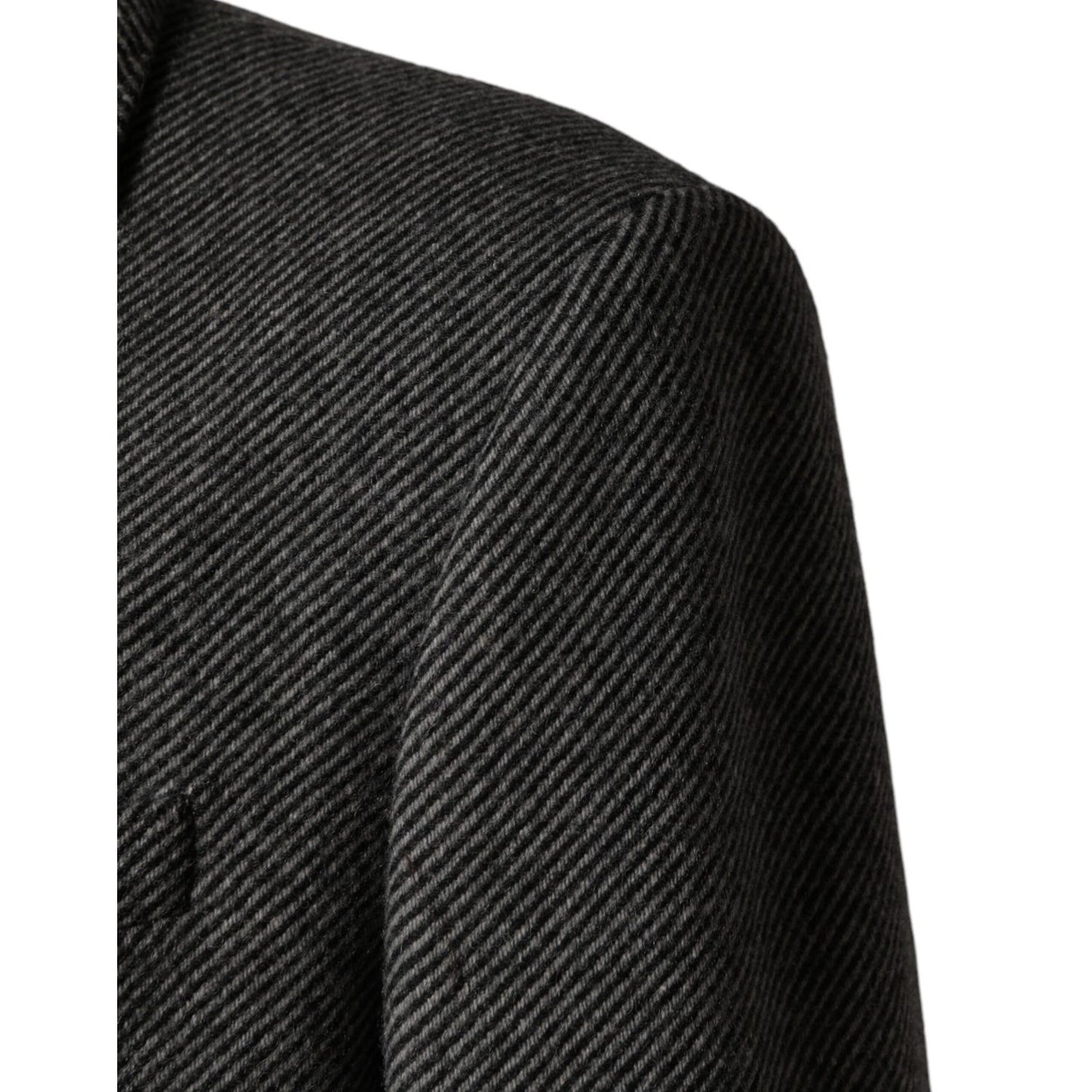 Dolce & Gabbana Gray Single Breasted Men Trench Coat Jacket