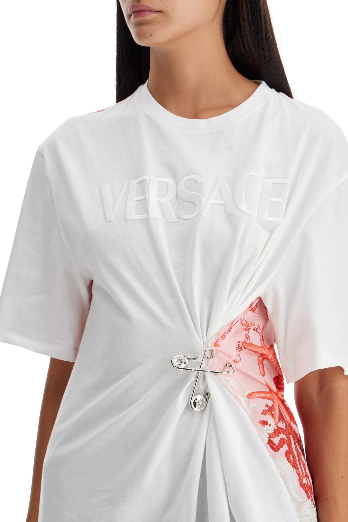 Versace "baroque sea safety pin t Topwear Versace