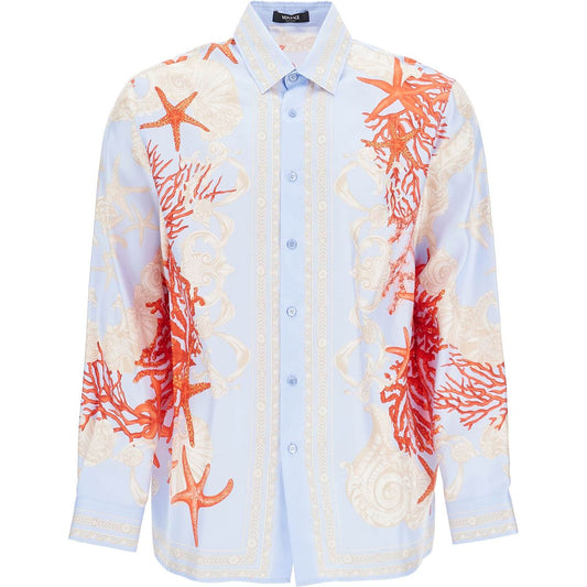 Versace barocco sea silk shirt