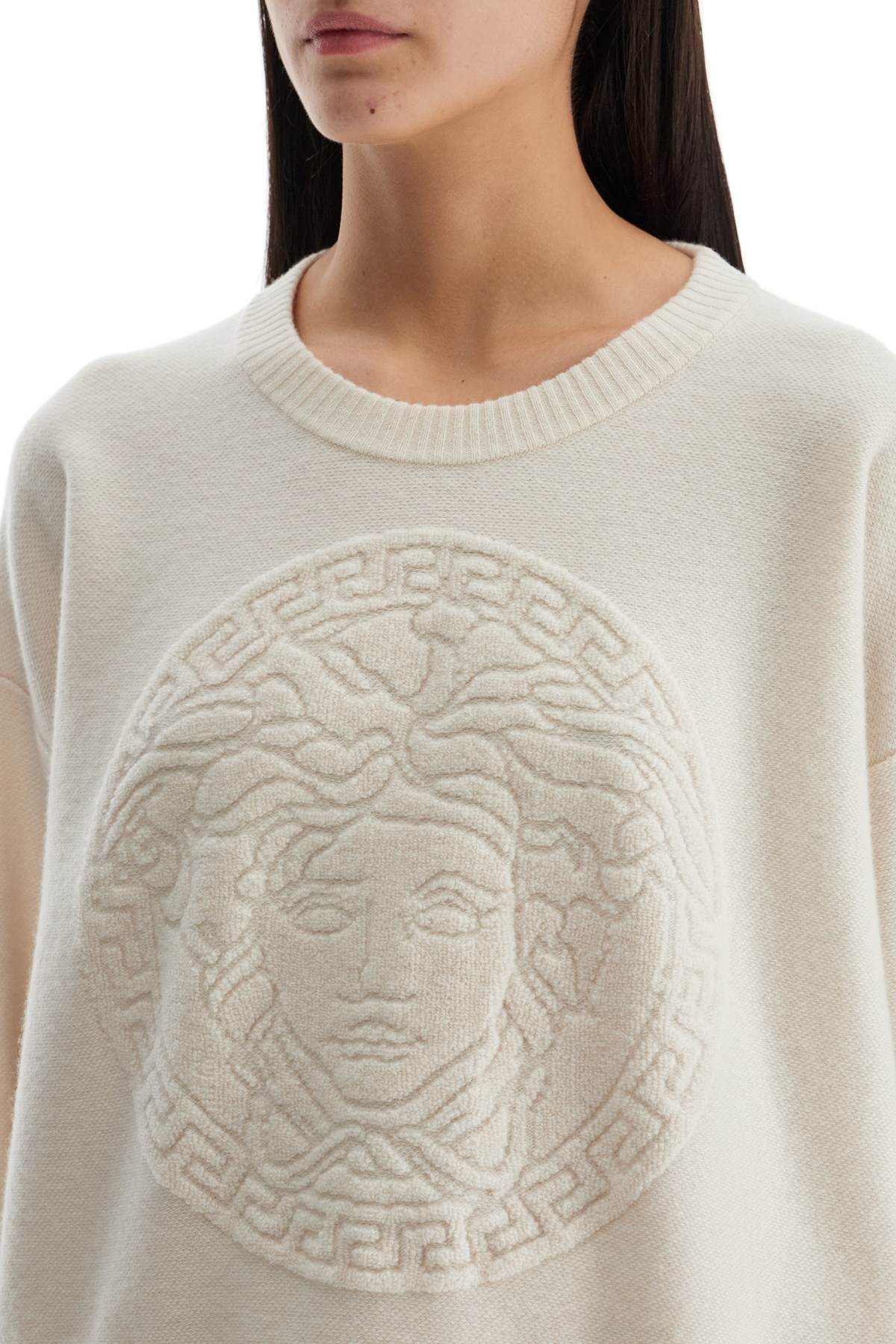 Versace boxy medusa towel stitch Knitwear Versace