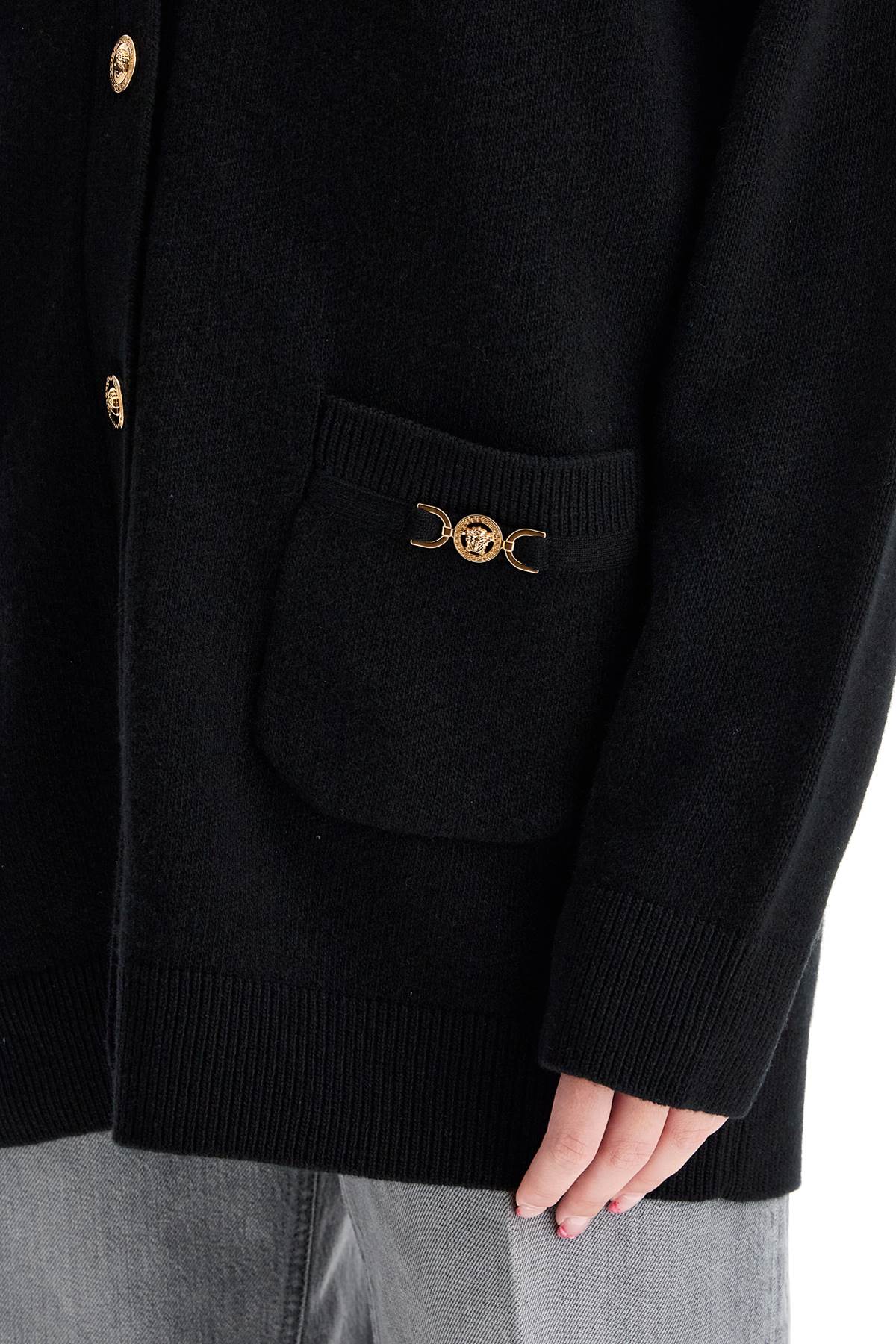 Versace boxy wool and cashmere cardigan Knitwear Versace