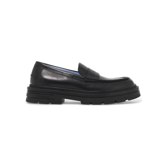 Versace smooth leather adriano loafers