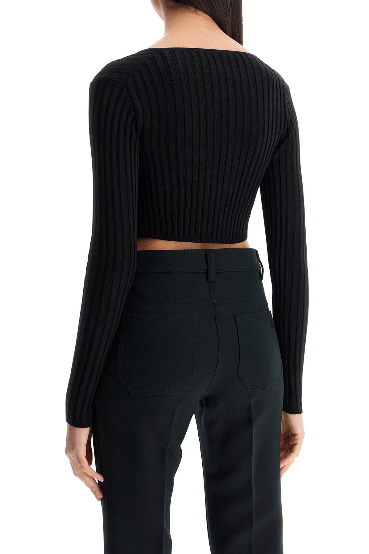 Versace 'cropped safety pin cardigan Knitwear Versace