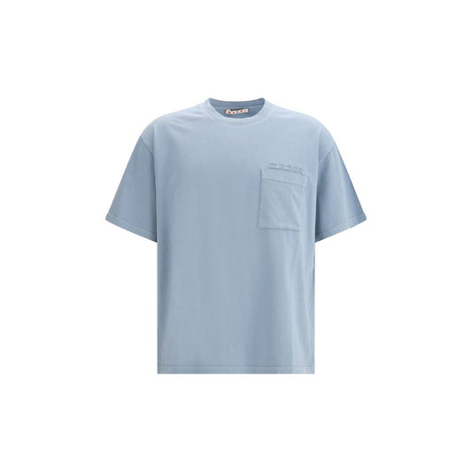 Marni Blue Cotton T-Shirt 1728,72470364320,Blue,Clothing,IT48 | M,IT50 | L,IT52 | XL,Marni,Men,New with tags,T-Shirts - Clothing,T-Shirts - T-Shirts - Clothing