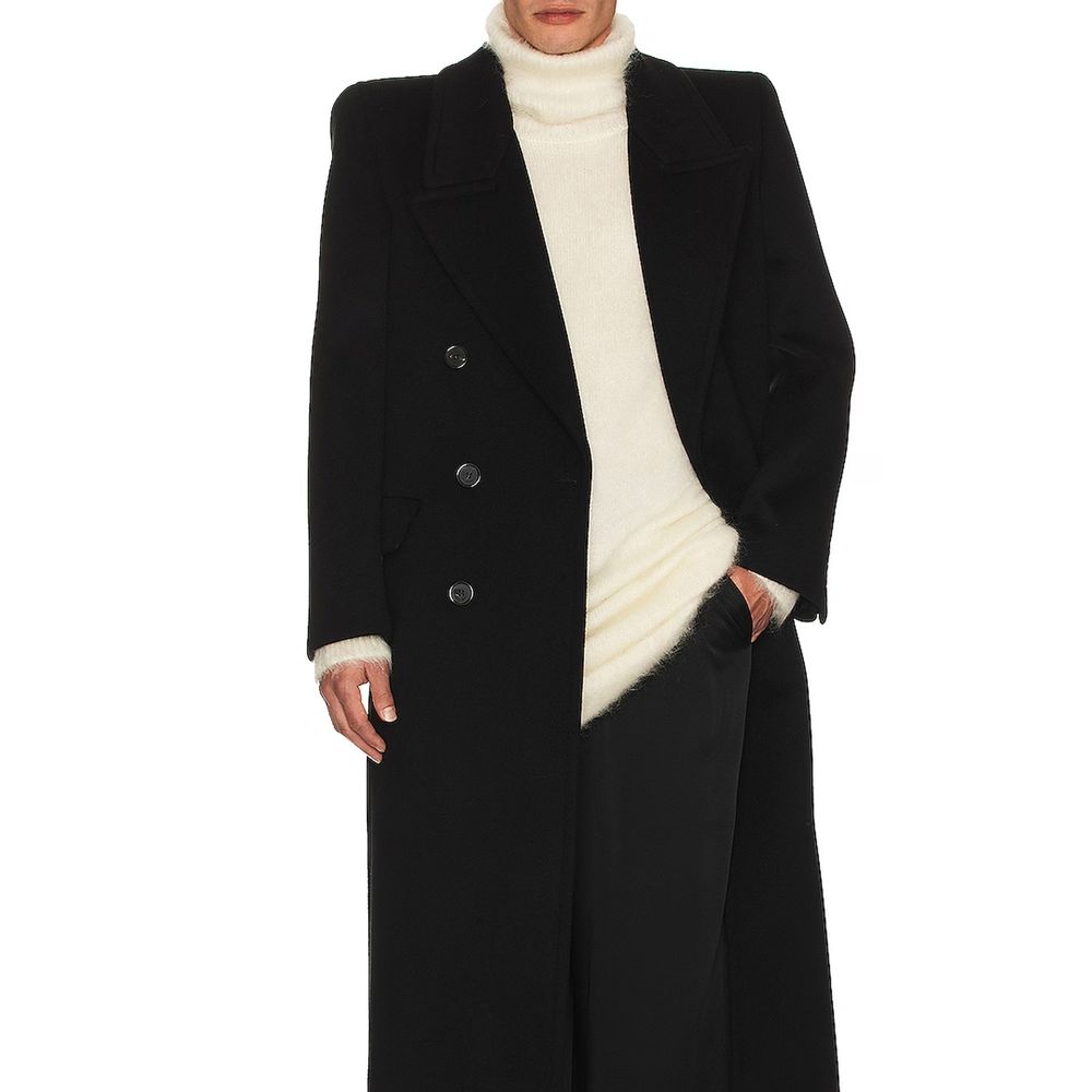 Saint Laurent White Mohair Casual Dress