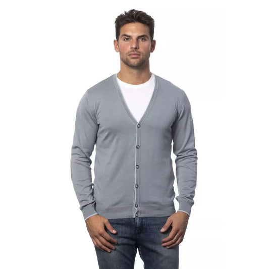 Verri Gray Cotton Cardigan