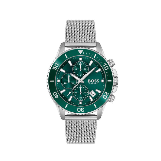 Hugo Boss Gray Stainless Steel Dress Watch