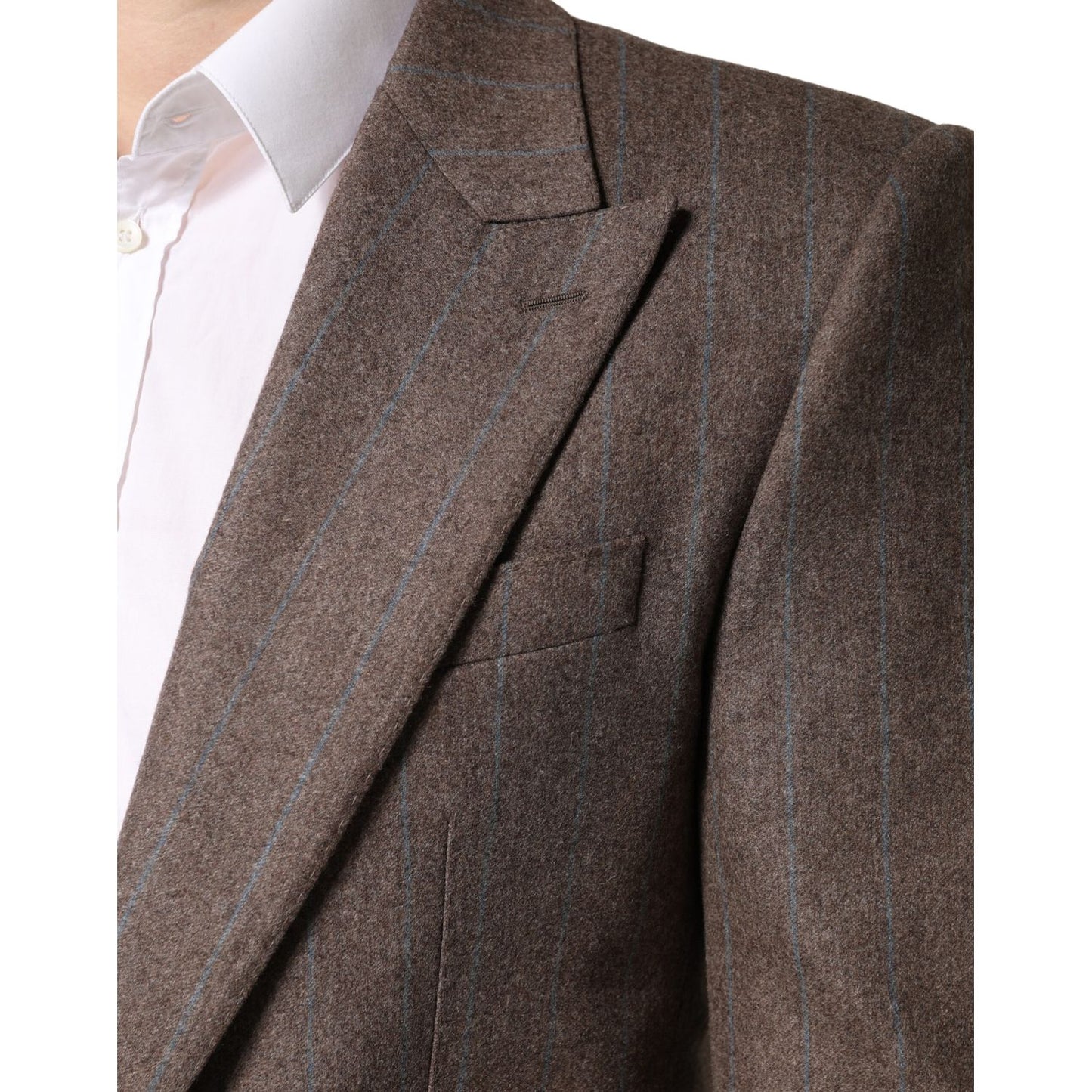 Dolce & Gabbana Brown Stripes Single Breasted Blazer