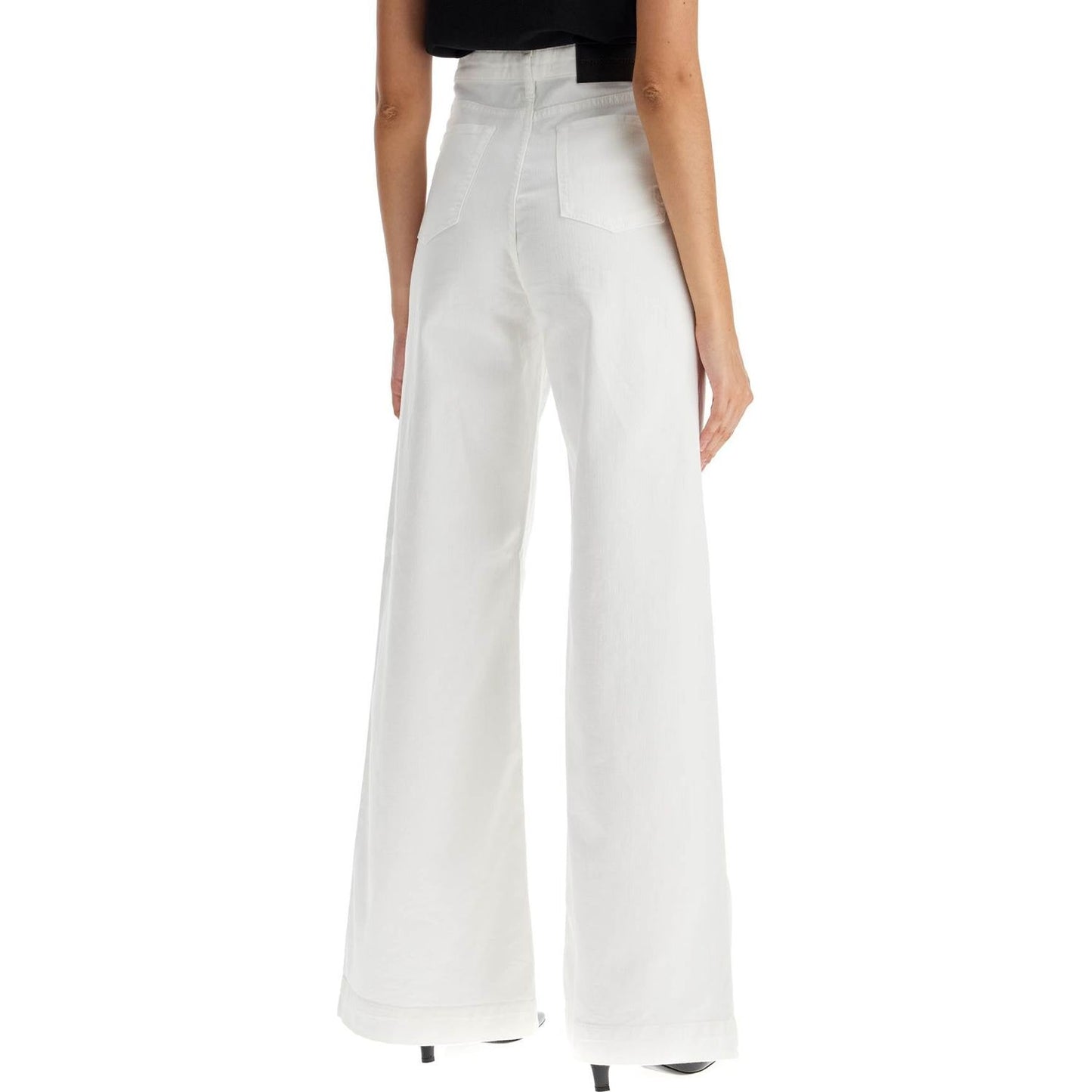 Pinko wide leg twill trousers in italian