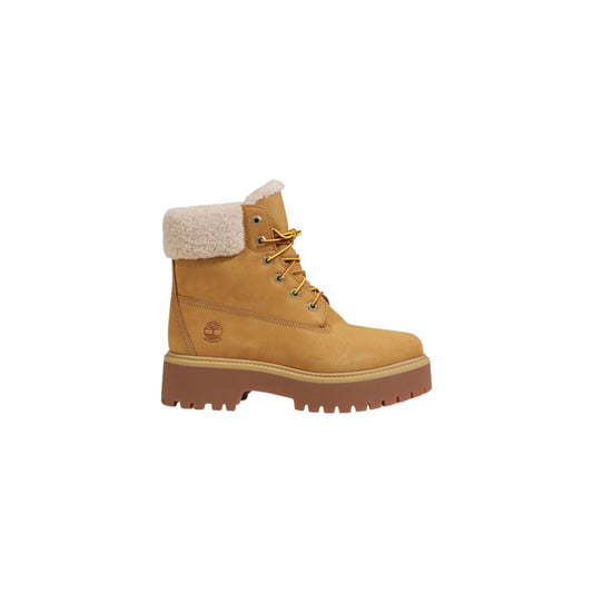 Timberland Beige Recycled Leather Lace-Up Boots