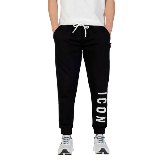 Icon Black Cotton Joggers (Workout Pants) 1728,71956299936,Black,Clothing,Icon,IT42 | XS,IT54 | XXL,Joggers (workout pants) - Sportswear - Clothing,Men,New with tags,Sportswear - Clothing