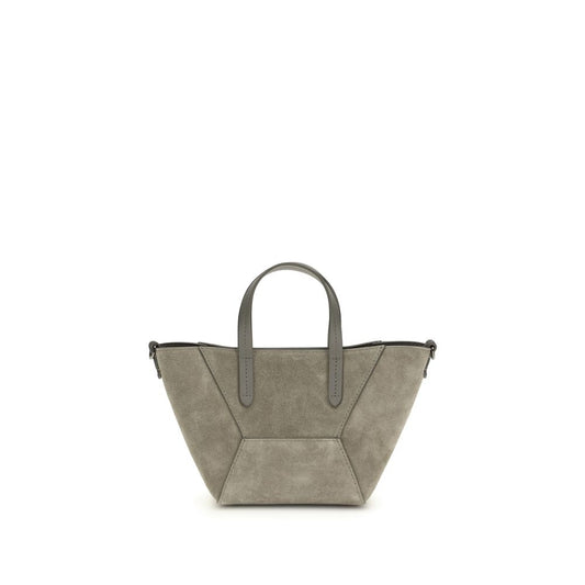Brunello Cucinelli Beige Calf Leather Bos Taurus Shoulder Bag