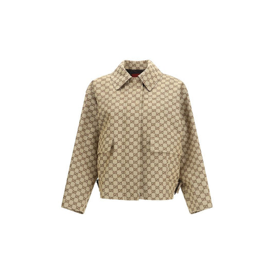 Gucci Beige Cotton Bomber 1728,72470364320,Beige,Bombers - Jackets & Coats - Clothing,Clothing,Gucci,IT40 | M,IT42 | L,Jackets & Coats - Clothing,New with tags,Women