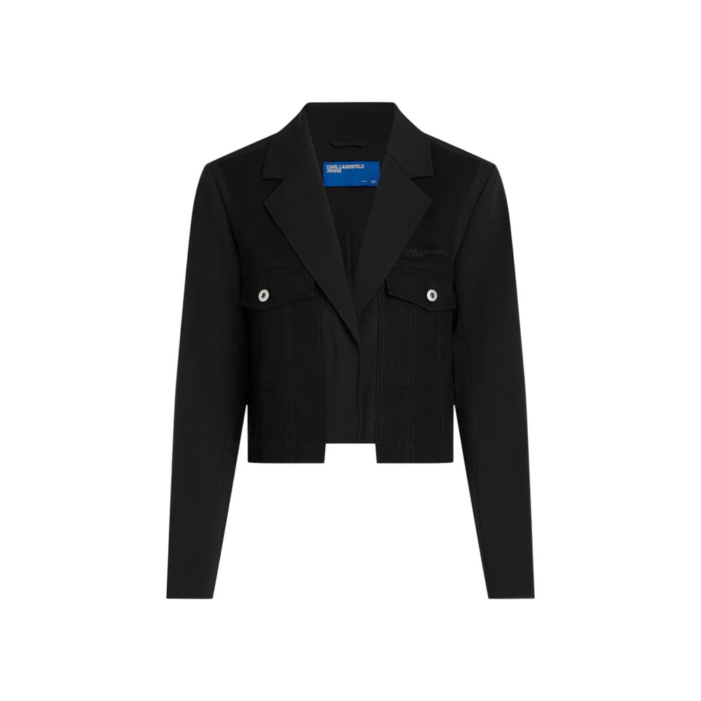 Karl Lagerfeld Black Polyester Blazer 1728,71956299936,Black,Blazers - Suits & Blazers - Clothing,Clothing,IT38|XS,IT40|S,Karl Lagerfeld,New with tags,Suits & Blazers - Clothing,Women