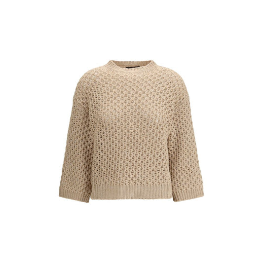 Fabiana Filippi Beige Wool Oves Aries Sweatshirt
