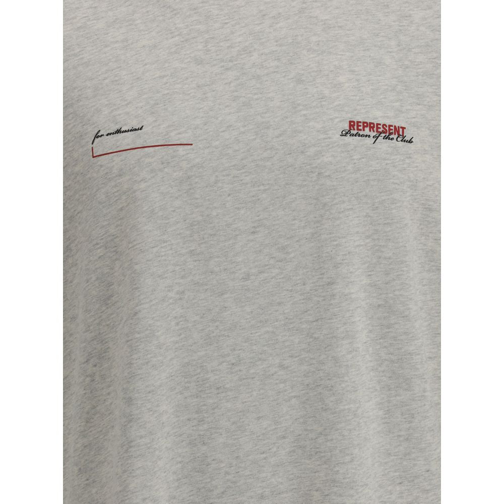 Represent Gray Cotton T-Shirt 1728,72470364320,Clothing,Gray,L,M,Men,New with tags,Represent,S,T-Shirts - Clothing,T-Shirts - T-Shirts - Clothing,XS