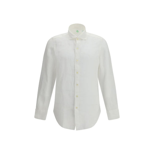 Finamore White Linen Dress Shirt 1728,40,42,43,72470364320,Clothing,Dress Shirts - Shirts - Clothing,Finamore,IT44 | XS,Men,New with tags,Shirts - Clothing,White