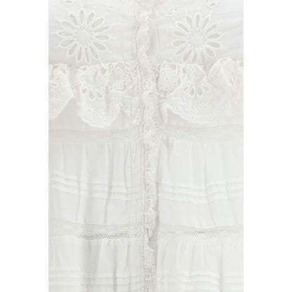 Marant Etoile White Cotton Casual Dress