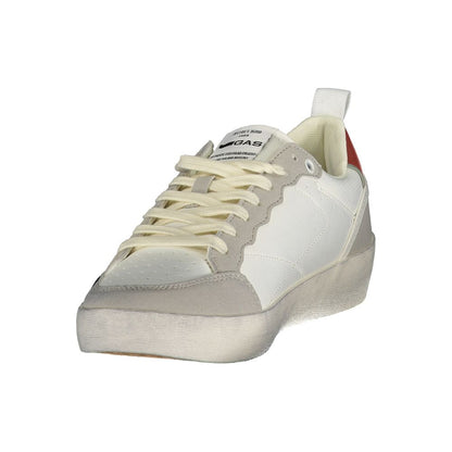 Gas White Polyurethane Men's Sneaker 1728,67403481248,Athletic - Sneakers - Shoes,EU40/US7,EU41/US8,EU42/US9,EU43/US10,EU44/US11,EU45/US12,Gas,Men,New with tags,Shoes,Sneakers - Shoes,White