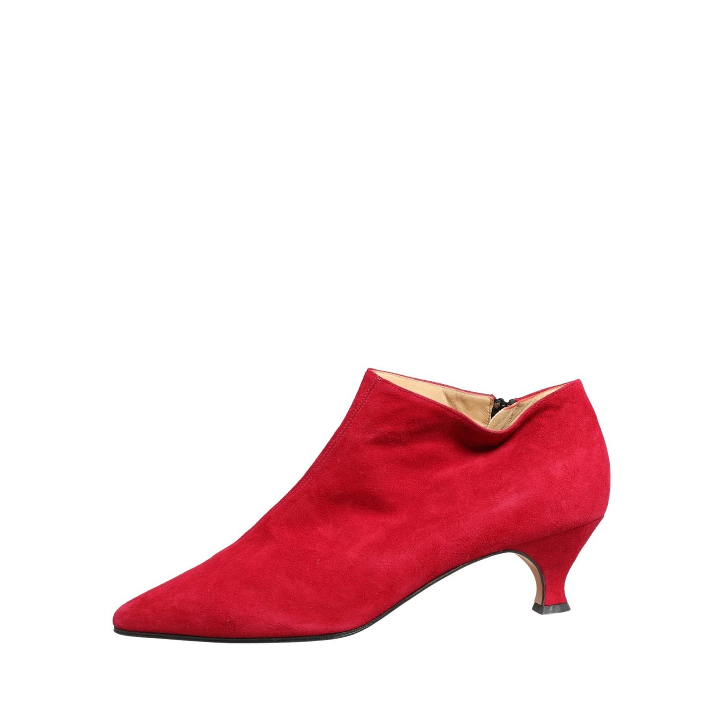 Dolce & Gabbana Red Suede Ankle Boots Shoes