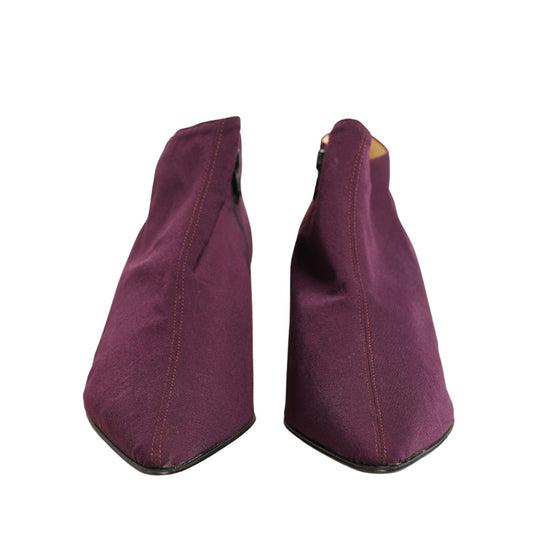 Dolce & Gabbana Purple Suede AnkleBoots Shoes