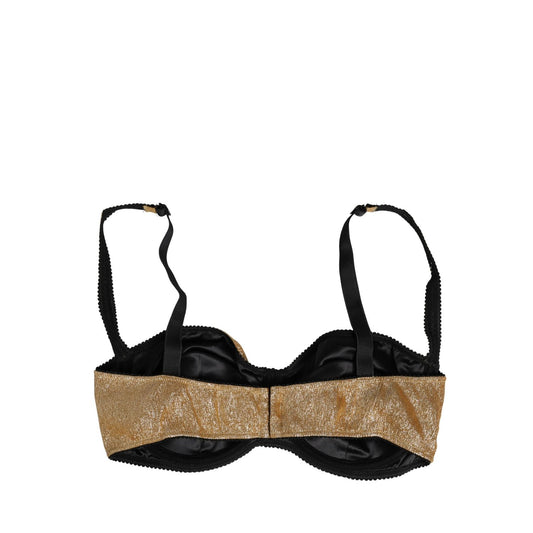Dolce & Gabbana Gold Semi-Pad Underwire Balconette Bra Underwear