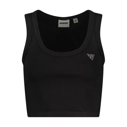 Guess Jeans Black Viscose Women's Tank Top