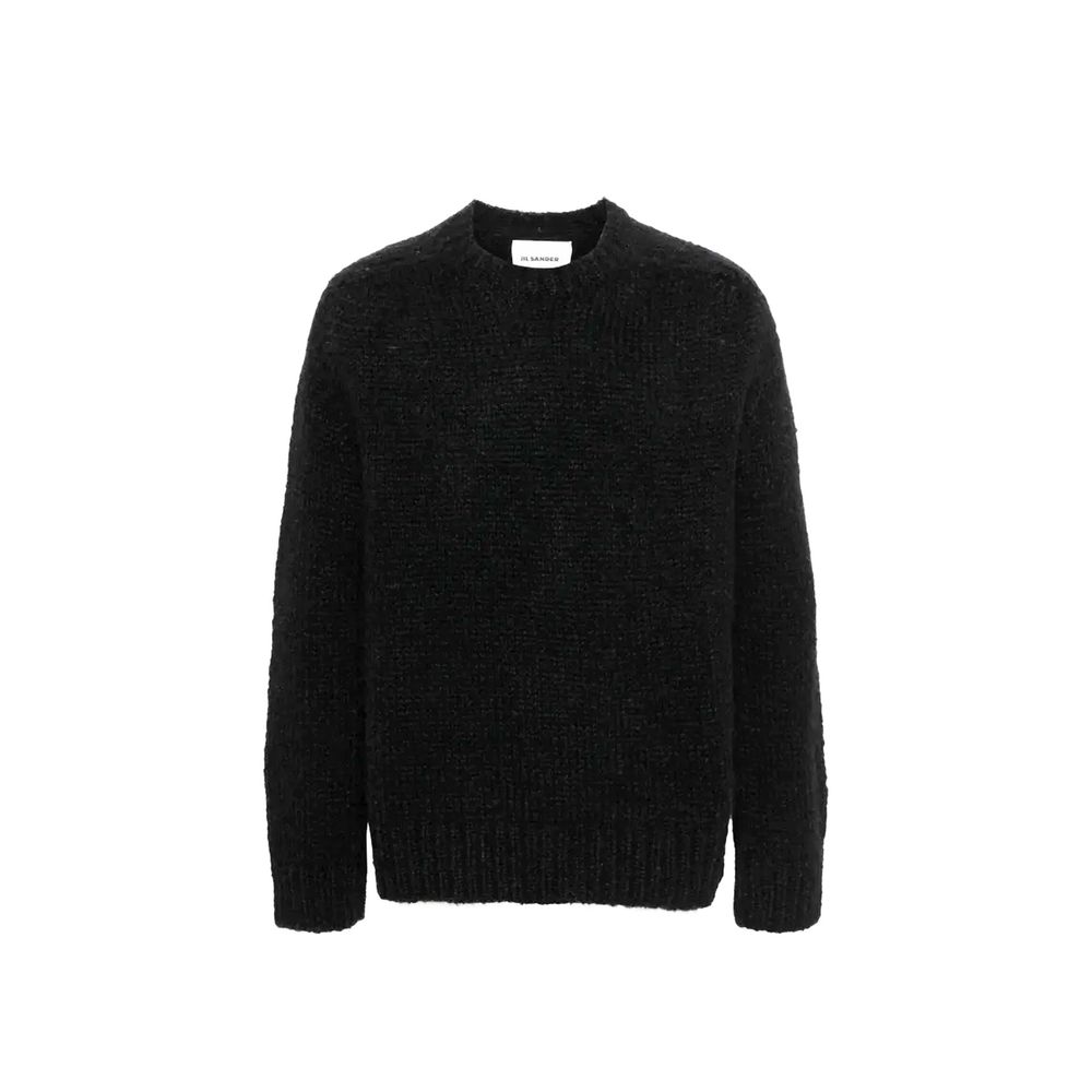 Jil Sander Black Alpaca Leather Sweatshirt