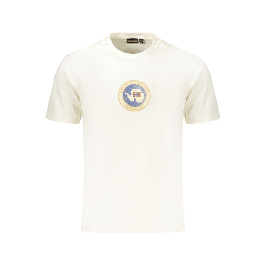 Napapijri White Cotton Men's T-Shirt