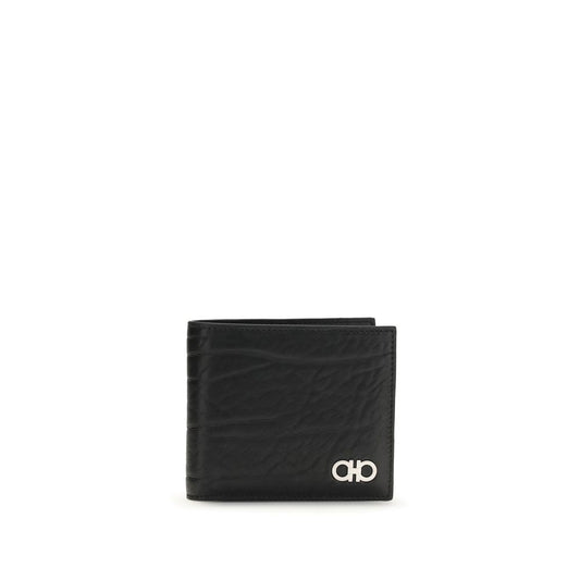 Ferragamo Black Lamb Ovis Aries Aries Wallet