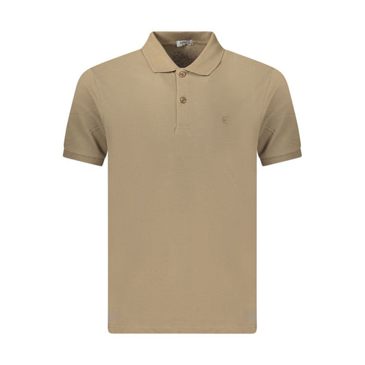 Coveri Moving Brown Cotton Men's Polo Shirt