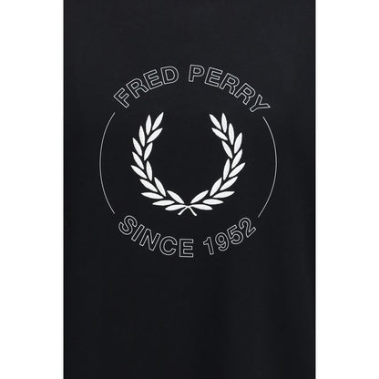 Fred Perry Black Cotton T-Shirt