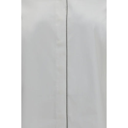 Brunello Cucinelli White Cotton Dress Shirt