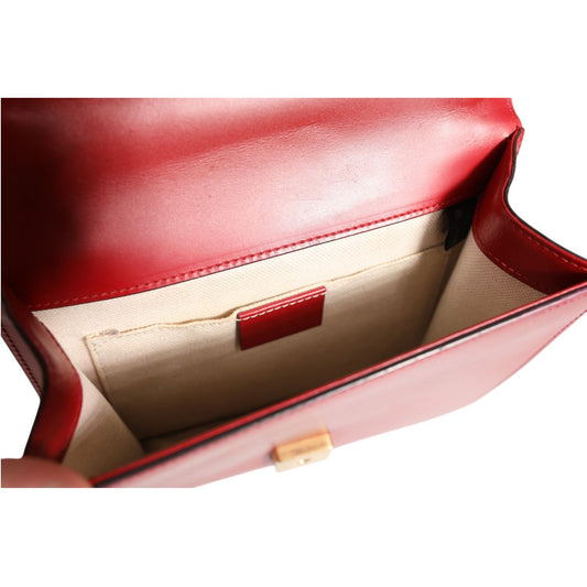 Gucci Marmont small shoulder bag in Rosso Ancora red leather