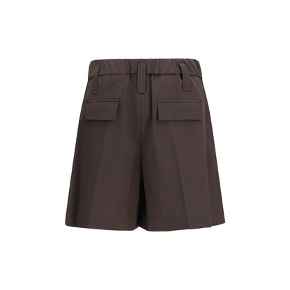 Brunello Cucinelli Brown Wool Oves Aries Bermuda Shorts