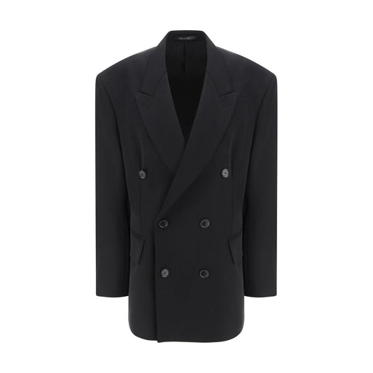 Balenciaga Black Wool Oves Aries Blazer