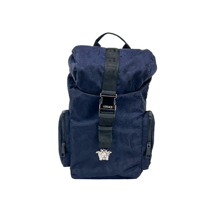 Versace Medusa Nylon Buckle Drawstring Backpack Bag