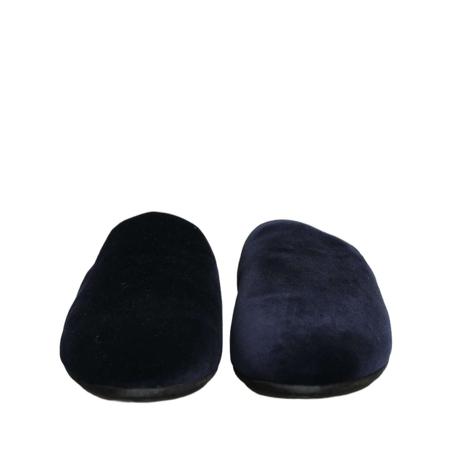 Dolce & Gabbana Dark Blue Suede Slides Flat Slipper Men Shoes