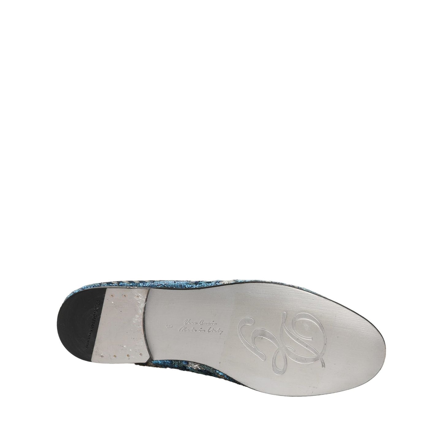 Dolce & Gabbana Multicolor Embroidered Sequin Loafers Shoes